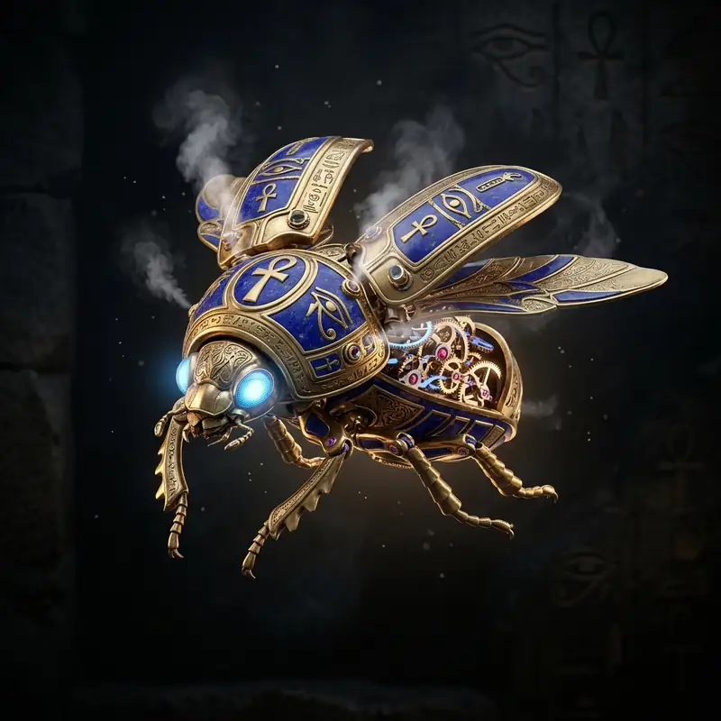 Mechanical Scarab Mascot